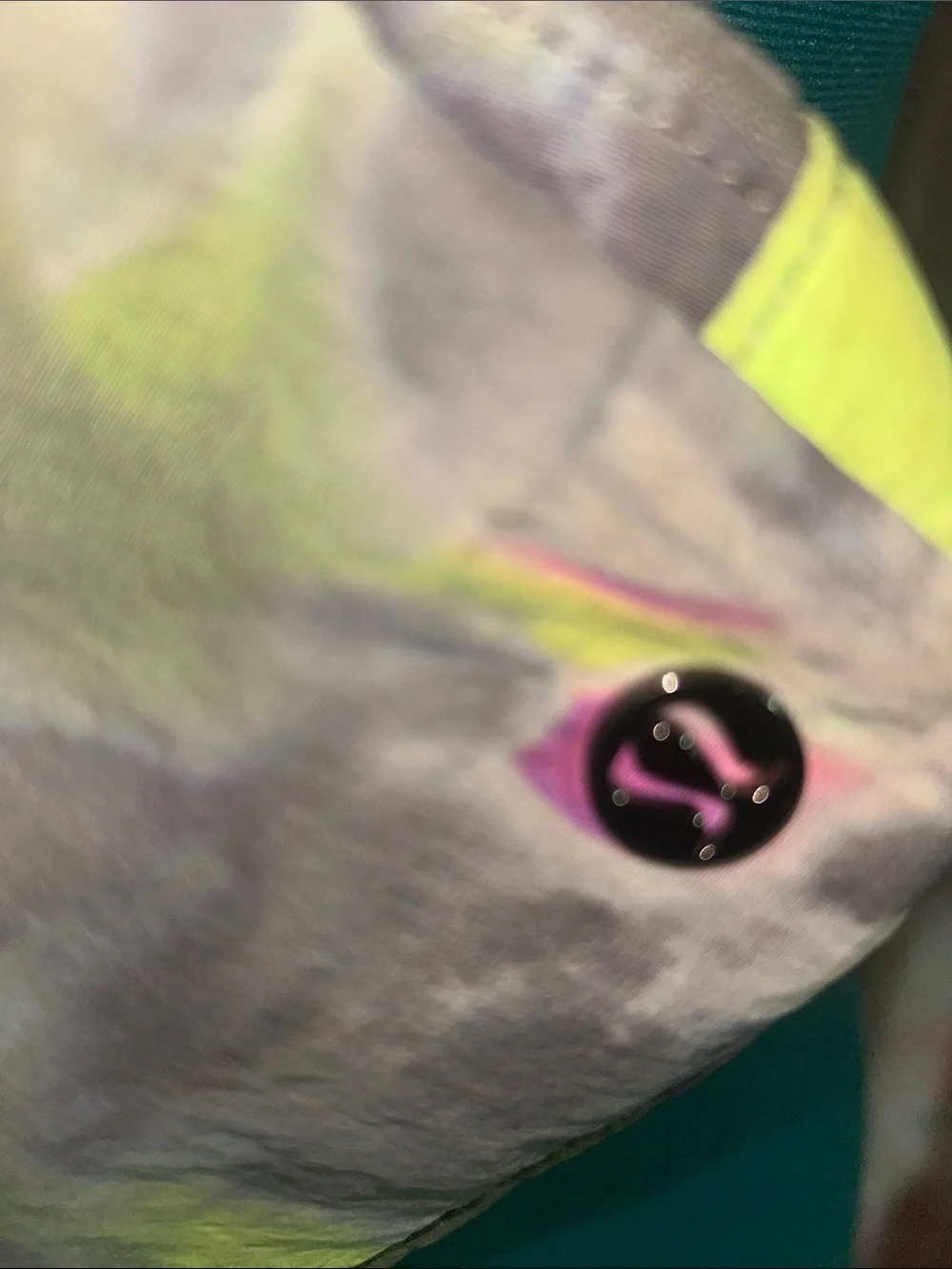 lululemon athletica Gray Tie-Dye Waist Pouch with Neon Accents